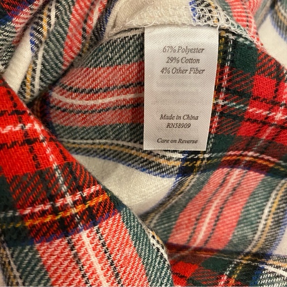 Edgehill Collection, NWT boy 5T Red Green plaid shirt, long sleeve Holiday - Picture 3 of 5